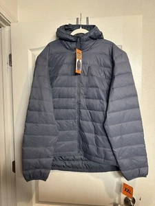 Neu mit Etikett Eddie Bauer leichte 550 gefütterte Daunenjacke für Herren Farbe grau 2XL XXL - Bild 1 von 8