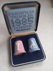 Wedgwood Jasper Ware Christmas Thimbles 1985