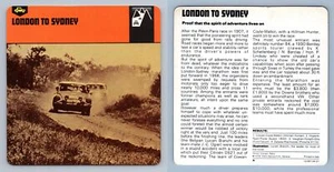 London To Sydney - Rallies - Edito Service #04-21 Auto Rally Card - Picture 1 of 1