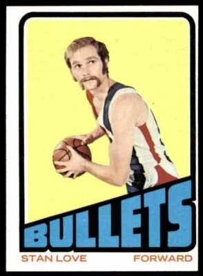 1972-73 Topps Nm-Super Nice Stan Love-Make Offer 14 Baltimore Bullets #2 - Image 1 of 2