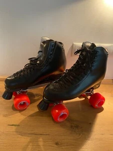 Rollschuhe Risport Gr.305 (ca. 46) neu, Leder, hochwertig, schwarz-rot, Profi - Bild 1 von 12