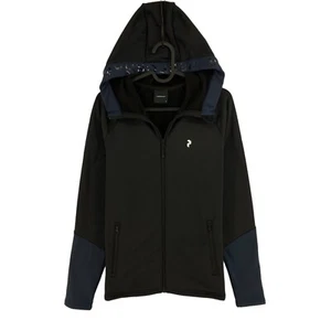 Peak Performance Schwarz Mit Rider Reißverschluss Kapuze Pullover Jacke Größe M - Bild 1 von 10