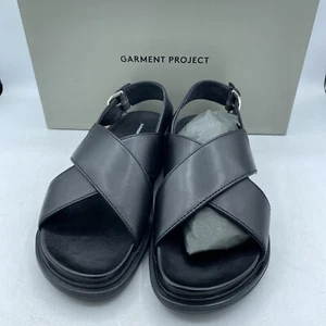 GARMENT PROJECT Lola Sandal - Black Leather EU 39 UK 6. M31 - Picture 1 of 21