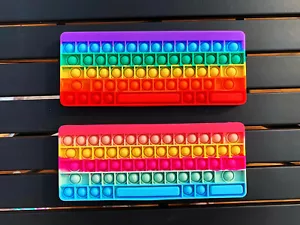 Keyboard Silicone Fidget Bubble Popper Sensory Stress Relieving Toys - Picture 1 of 3