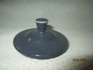 Fiesta Ware SLATE Gray Sugar Bowl Lid Figure 8 Replacement Made in USA - Picture 1 of 3