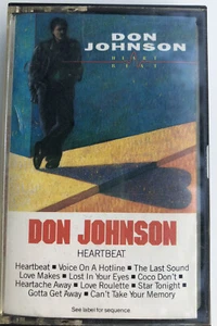 DON JOHNSON "HEARTBEAT" CASSETTE - 1986 - MIAMI VICE Epic Records - Picture 1 of 3