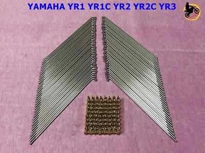 YAMAHA YR1 YR1C YR2 YR2C  FRONT & REAR SPOKE SET GOLD NIPPLES 72 PCS  *nan3792* Foto 1 de 4