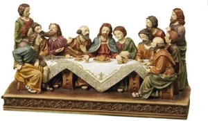 Cenacolo Ultima Cena in Resina Lung. cm. 30 Presepe Pasquale - Imagen 1 de 1