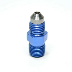 481703 Fragola Nitrous Flare Jet Adapter 1/8" NPT To -3 AN / 3/8-24 Blue Turbo - Picture 1 of 4