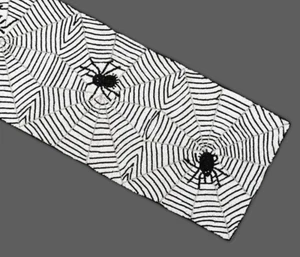 Spider Web Table Runner, Cob Web Beads Table Runner, Halloween Tableware 13X36In - Picture 1 of 9