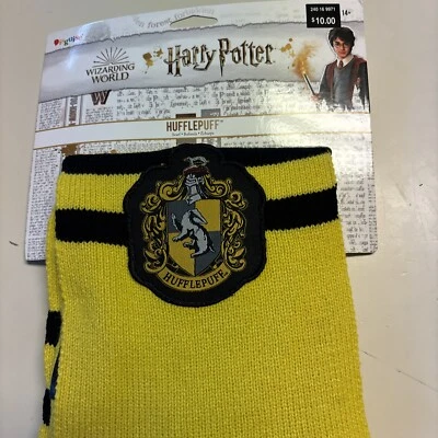 Disguise Harry Potter Hufflepuff House 围巾布贴 Cosplay 针织服装 全新带标签 — 第 1/3 张图片
