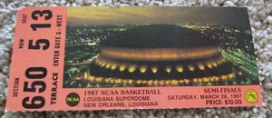 Boleto de sábado Final Four 1987 - Indiana (campeones) Syracuse UNLV y Providence - Imagen 1 de 6