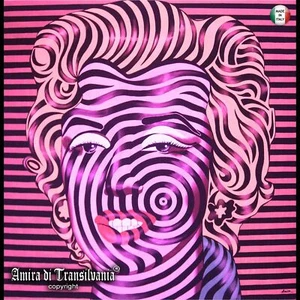 Marilyn Monroe Ritratto Pop Art Optical Dipinto Amira Artista Arte Contemporanea - Picture 1 of 24
