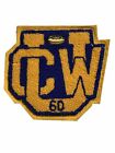 Vintage 1960 Cal Western Football Letterman Patch CWU 60 7” X 6.25” San Diego CA