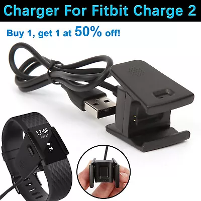 Charger For Fitbit CHARGE 2 Activity Wristband USB Charging Cable Cord Wire-NEW - Image 1 of 4