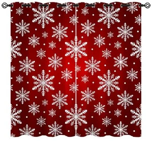 Christmas Blackout Curtains for Girls Boy Home Decor, Holiday Decorative Red ... - Picture 1 of 8