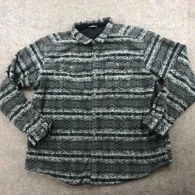 Camisa Columbia Masculina 2XL Cinza Geométrica Lã Manga Longa Ajuste Regular Shacket - Imagem 1 de 4