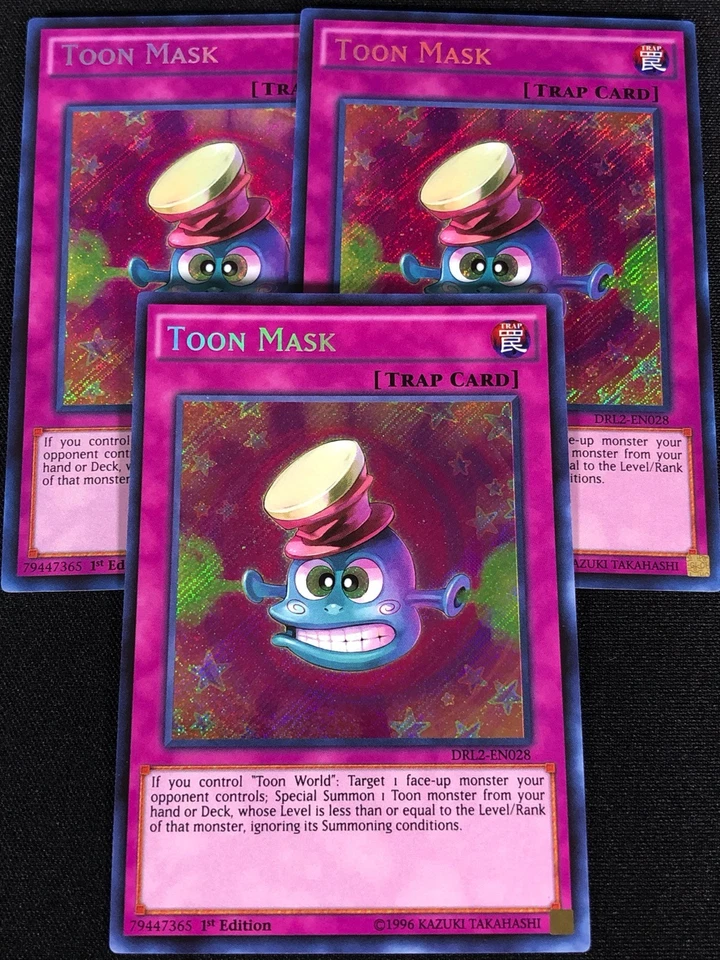 Yugioh Toon Mask DRL2-EN028 1st Secret x3 (NM) - Image 1 of 1