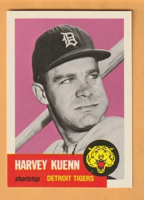 Harvey Kuenn Detroit Tigers 1991 Topps Archives '53 #301 Wisconsin Badgers - Image 1 of 2
