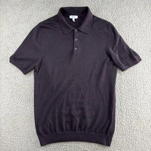 Polo Reiss uomo taglia media marrone bordeaux 100% lana merino maglia blair - Foto 1 di 11