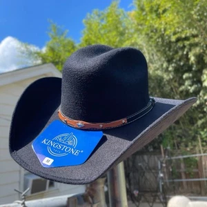 Cowboyhut Herren schwarz Filz. " Westernhut schwarz für Herren. Sombrero Vaquero Negro. - Bild 1 von 6