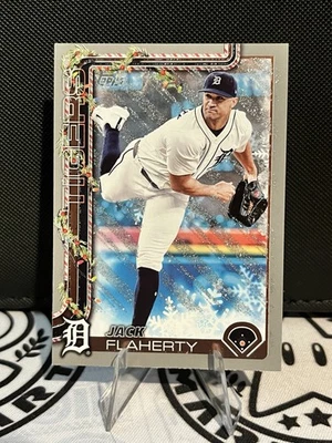 2025 Topps Holiday #H51 Jack Flaherty Silver Glitter Detroit Tigers - Image 1 of 2