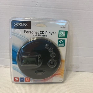 GPX Lettore CD Portatile Protezione AntiSkip Radio FM Stereo Auricolari Nero Nuovo - Foto 1 di 4