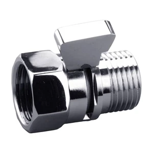 G1/2" Shower Head Shut off Valve Flow Control Brass Handle Zinc Alloy New - Picture 1 of 4