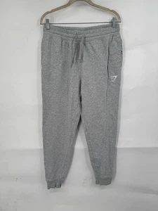 Gymshark Crest Jogger Uomo Grigio Medio Tempo Libero Allenamento Atletico Salopette - Foto 1 di 13
