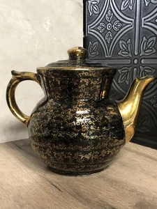 Vtg Enterprise Aluminum Co Black 22K Gold Coffee Pot Drip O Lator Collectable - Picture 1 of 10
