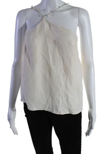 Cami NYC Womens Silk Blend Chain Strap Pullover Tank Top Blouse Cream Size S - Picture 1 of 6