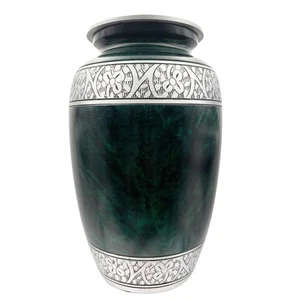 Urnen für Asche für Erwachsene Asche I Einäscherung grün Marmoroptik Urnen - Bild 1 von 8