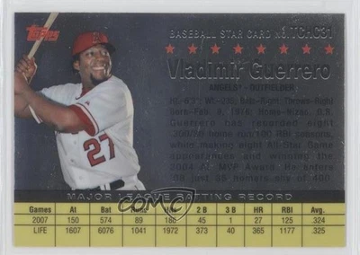 2008 Topps Chrome Trading Card History Vladimir Guerrero #TCHC31 HOF - Image 1 of 2