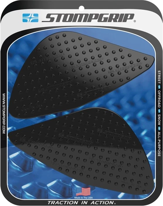 Empuñaduras de tanque de almohadilla de tracción Stomp Volcano Profile negras #55-10-0183-1B Foto 1 de 1