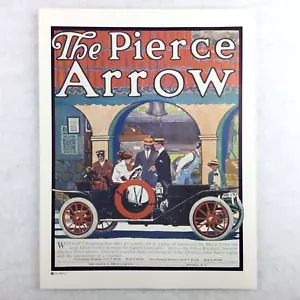PIERCE ARROW 1909 American Automobile IMPRESIÓN Clásico Coche Antiguo Anuncio Reproducción - Imagen 1 de 1