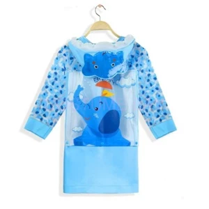 Kids Childrens Elephant Waterproof Raincoat with Backpack Cover Waterproof Cover - Picture 1 of 6
