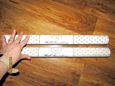 Muebles de pared vintage Laura Ashley x2 rollos papel tapiz estampado floral nuevo sellado - Imagen 1 de 4