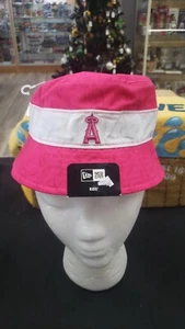 NWT LOS ANGELES ANGELS PINK BUCKET FISHING SUN CAP HAT NEW ERA INFANT TODDLER - Picture 1 of 6