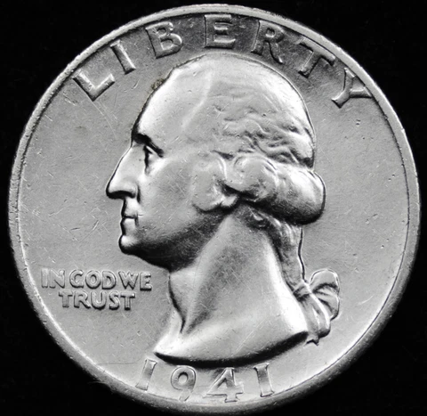 1941-s Washington Quarter. High Grade.  65735   (Inventory B) Cover