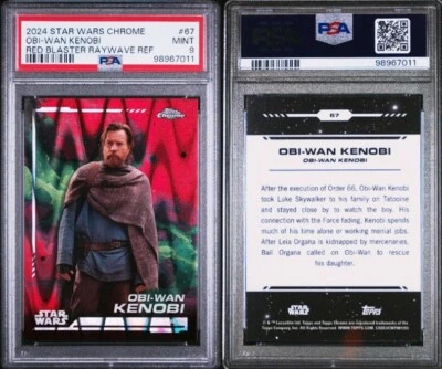 2024 Topps Chrome Star Wars Obi-Wan Kenobi Red Blaster Raywave Refractor PSA 9 - Image 1 of 3