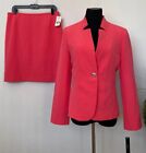 NWT Tahari Women's Tangerine Polyester Blend 2 PC Skirt Suit Size 10P, MSRP $280