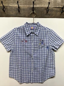 Vintage Disney Winnie The Pooh Eeyore And The Birds Plaid Shirt Embroidered - Picture 1 of 14