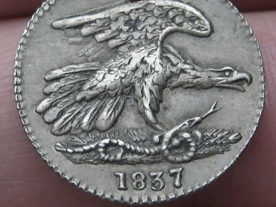 1837 wetwanger One Cent 4E, R3- XF detalles del anverso Foto 1 de 4