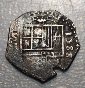 SPAIN SEVILLE PHILIP II 1 REAL 1588 3.18g - Picture 1 of 2