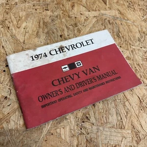 1974 Chevy Van Owner's and Driver's Manual Chevrolet Factory Book - Foto 1 di 1