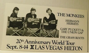 The Monkees 20 aniversario gira mundial con Herman's Hermits, Union Gap 8 de septiembre - Imagen 1 de 2