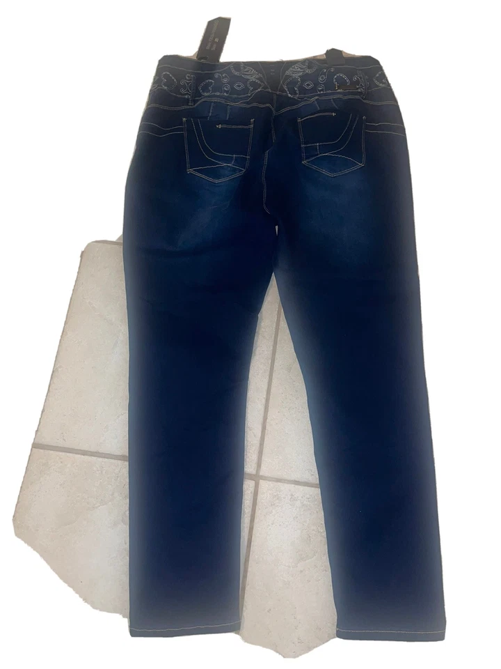 Pantalones de mezclilla ajustados de moda cintura media Levanta Cola levantamiento de glúteos talla grande/junior 127 Foto 1 de 4