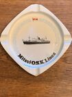 Mitsui O.S.K. Lines  Shipping Lines Vintage Souvenir Ceramic Ashtray Japan Rare