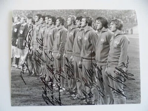 DDR-Österreich 1977 Nationalmannschaft - signiert  - org. Pressebild B441 - Bild 1 von 2
