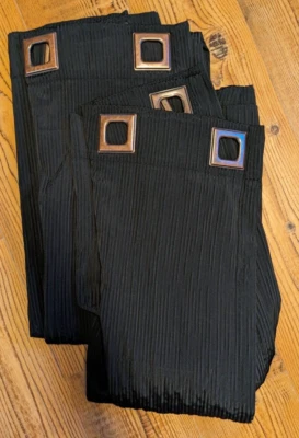 Juego de 2 paneles de cortina texturizados negros omet cobre JCP Studio 42x84 Foto 1 de 3